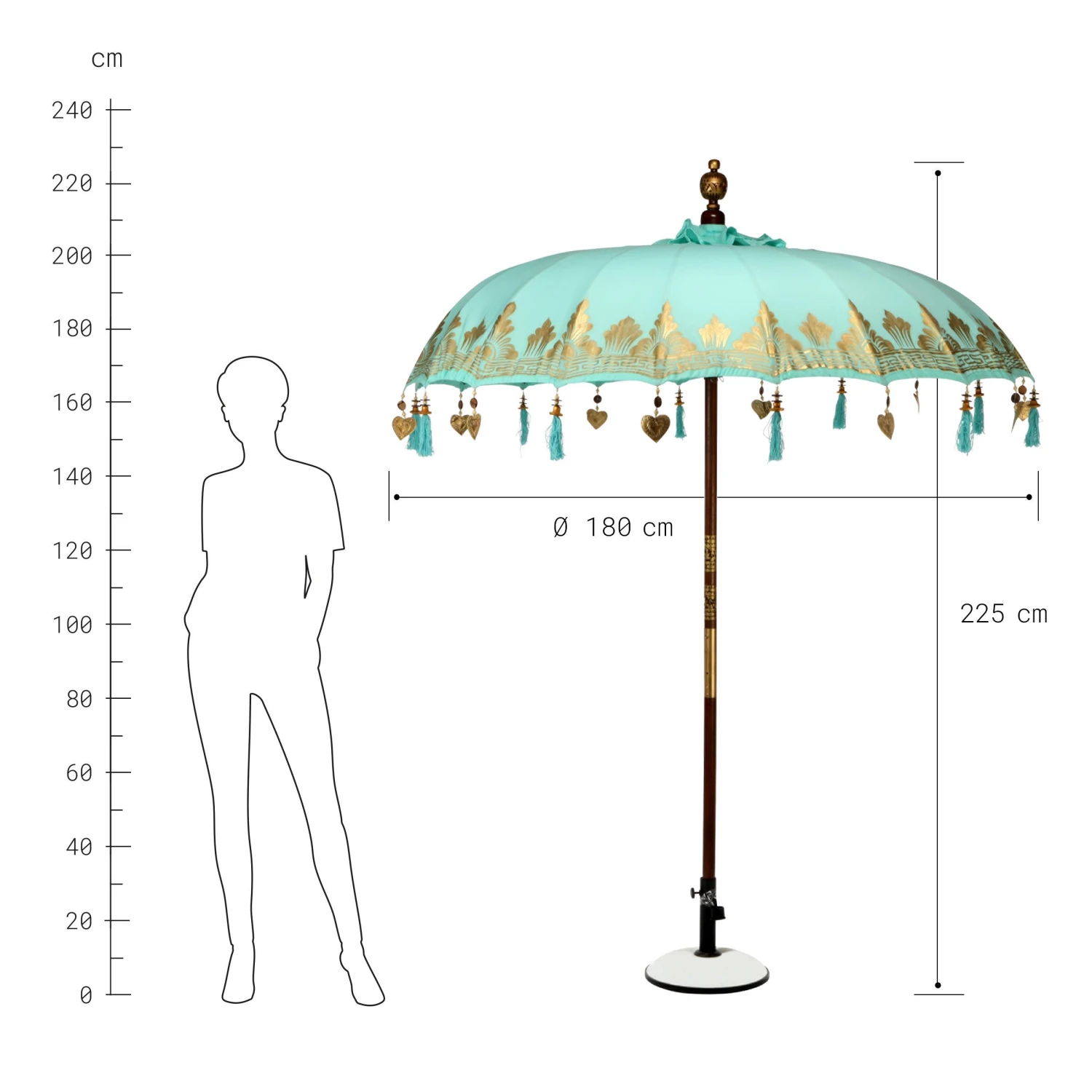 ORIENTAL LOUNGE Sonnenschirm Ø180cm - Image 10