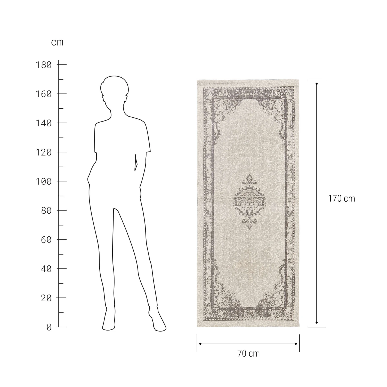 SILENT DANCER LĂ€ufer Vintage L 70 X B 170cm - Image 3