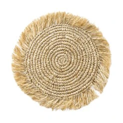 RAFFIA Platzset Mit Fransen Ø41cm