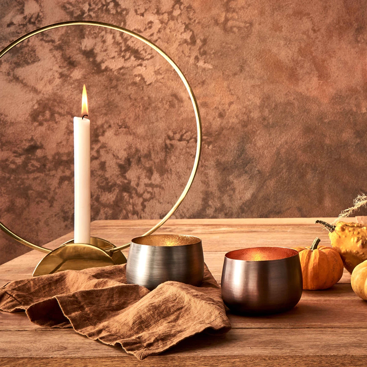 LUNA Kerzenhalter Messing Ø31cm - Image 2