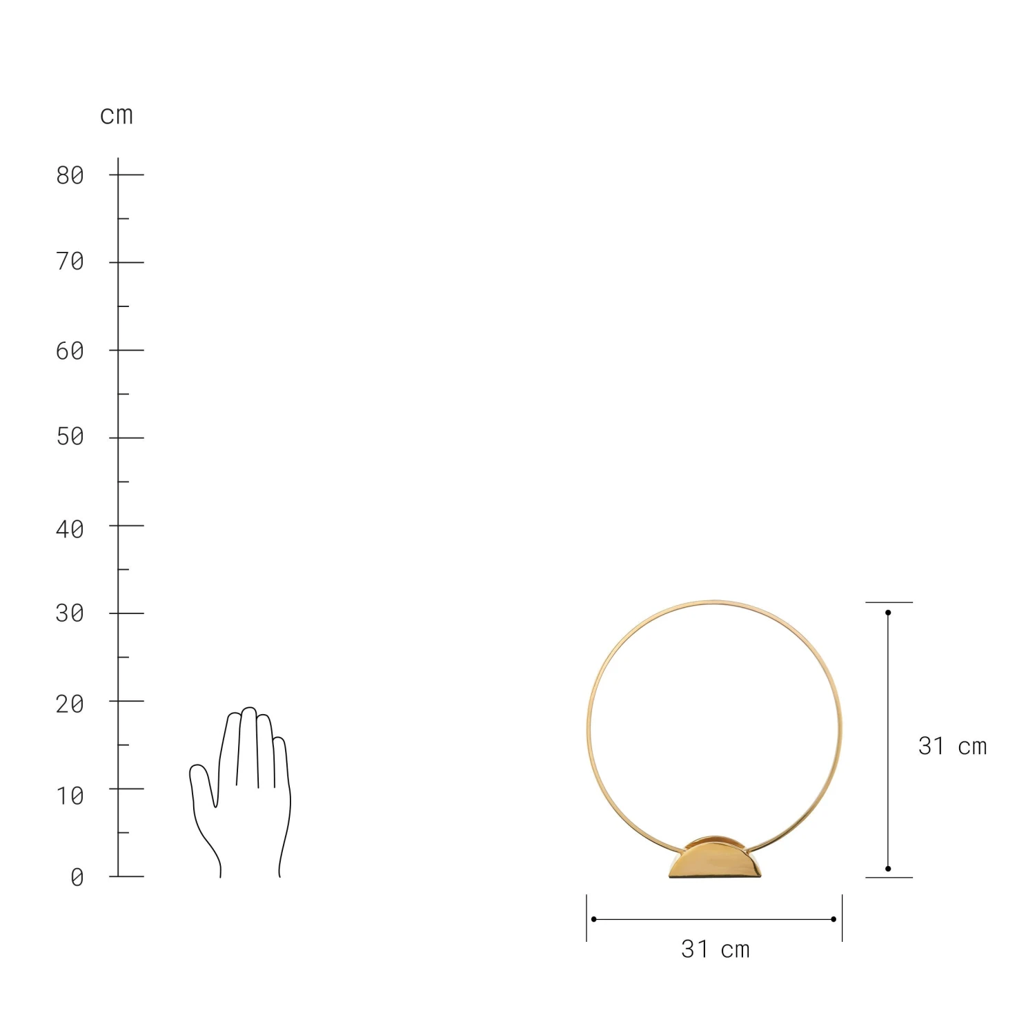 LUNA Kerzenhalter Messing Ø31cm - Image 4
