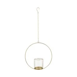 LUNA Hängedeko-Ring Mit Glaseinsatz Ø40cm