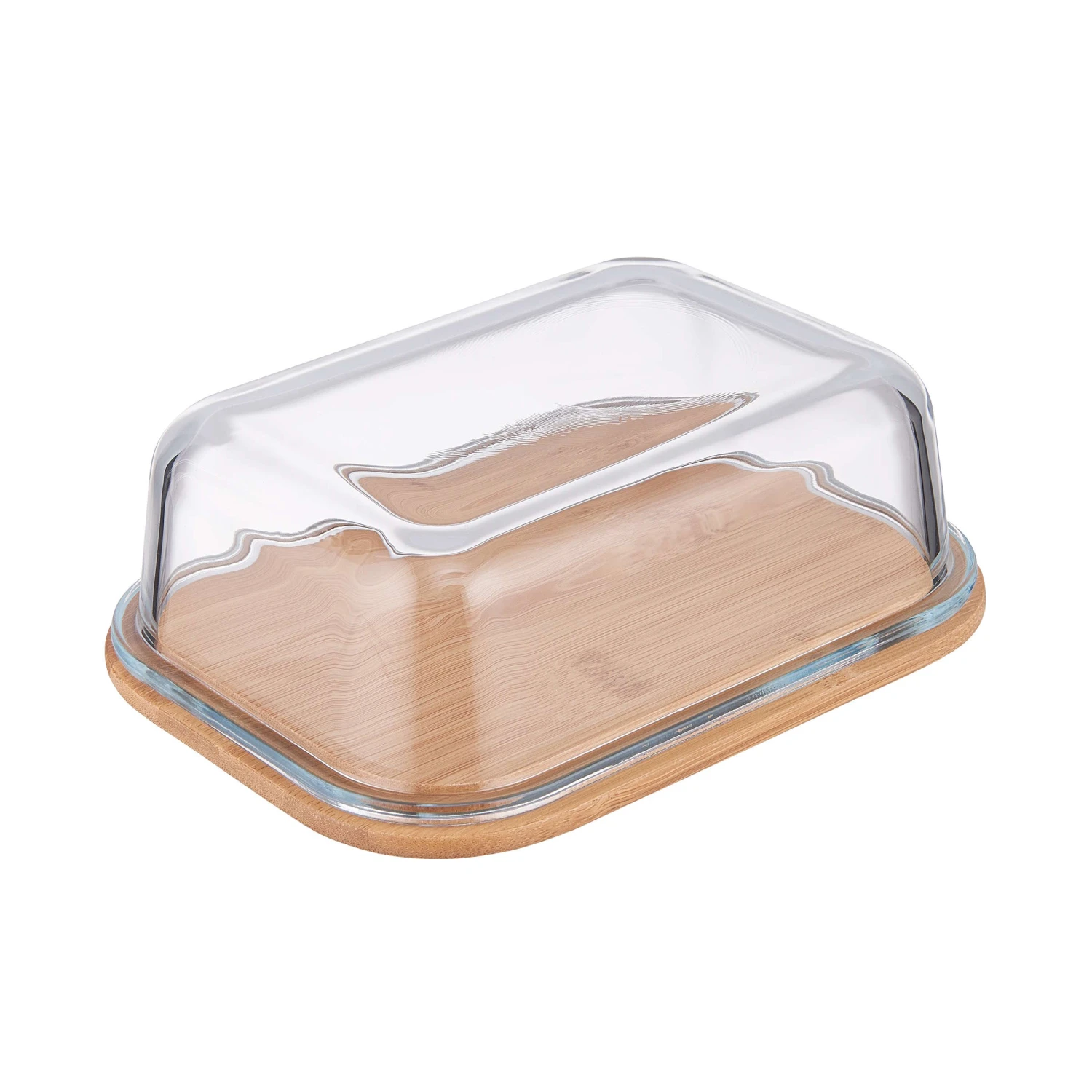 BAMBOO Butterdose Mit Glasdeckel L 17,5 X B 13cm - Image 4