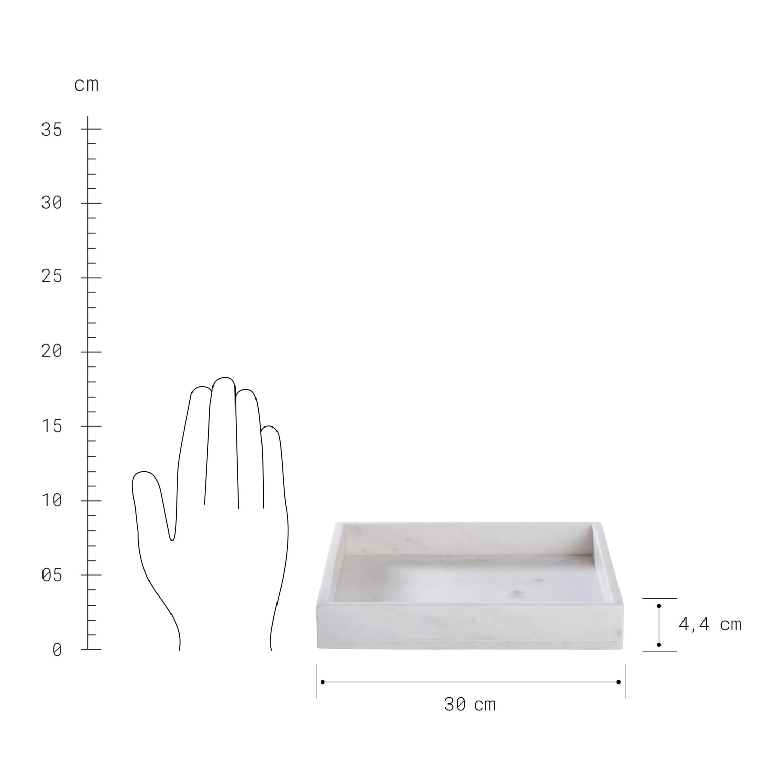 MARBLE Marmor-Tablett L 30 X B 30cm - Image 13