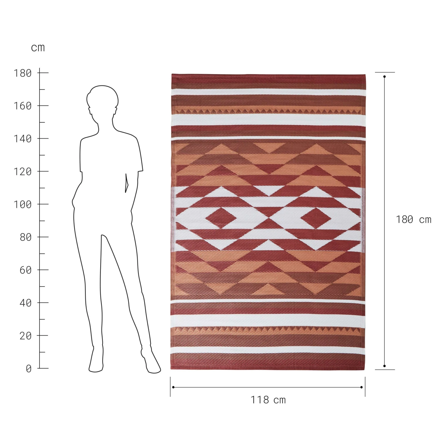 COLOUR CLASH In- & Outdoor-Teppich Ikat L 180 X B 118cm - Image 3