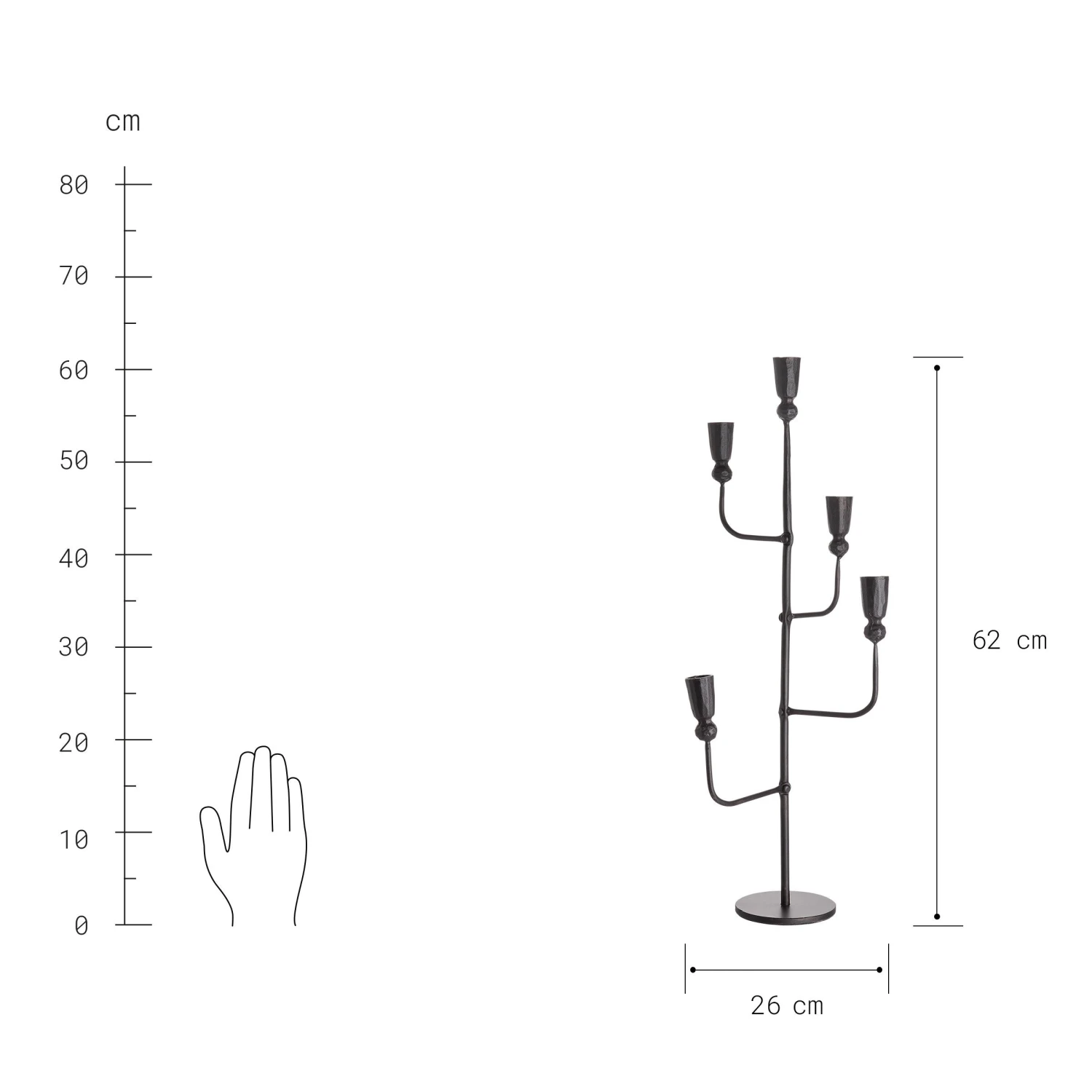 RUST Kerzenhalter Für 5 Kerzen - Image 4