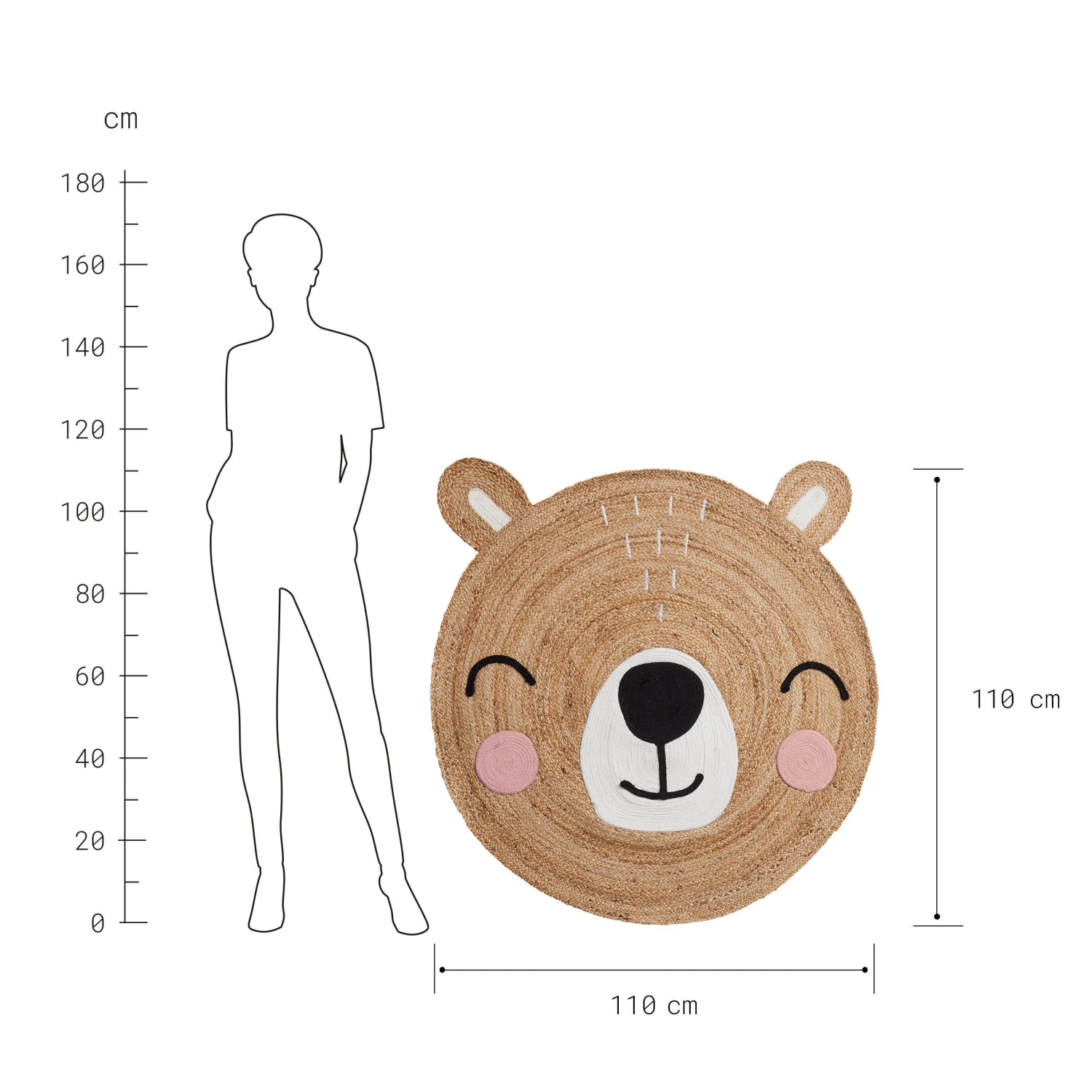 TINY TOWNHanf-Teppich Bär Ø110cm - Image 3