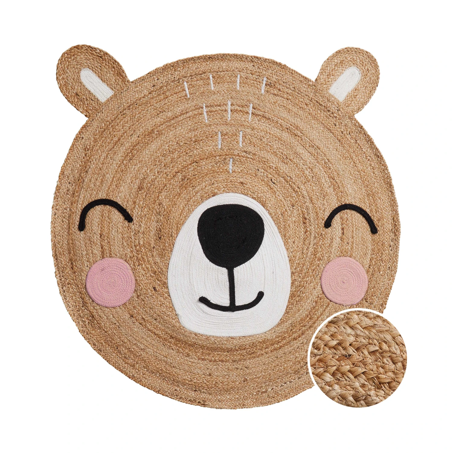 TINY TOWNHanf-Teppich Bär Ø110cm