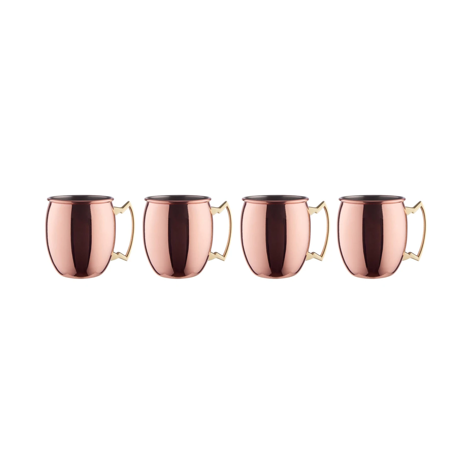 MOSCOW MULE 4x Becher Glänzend 470ml