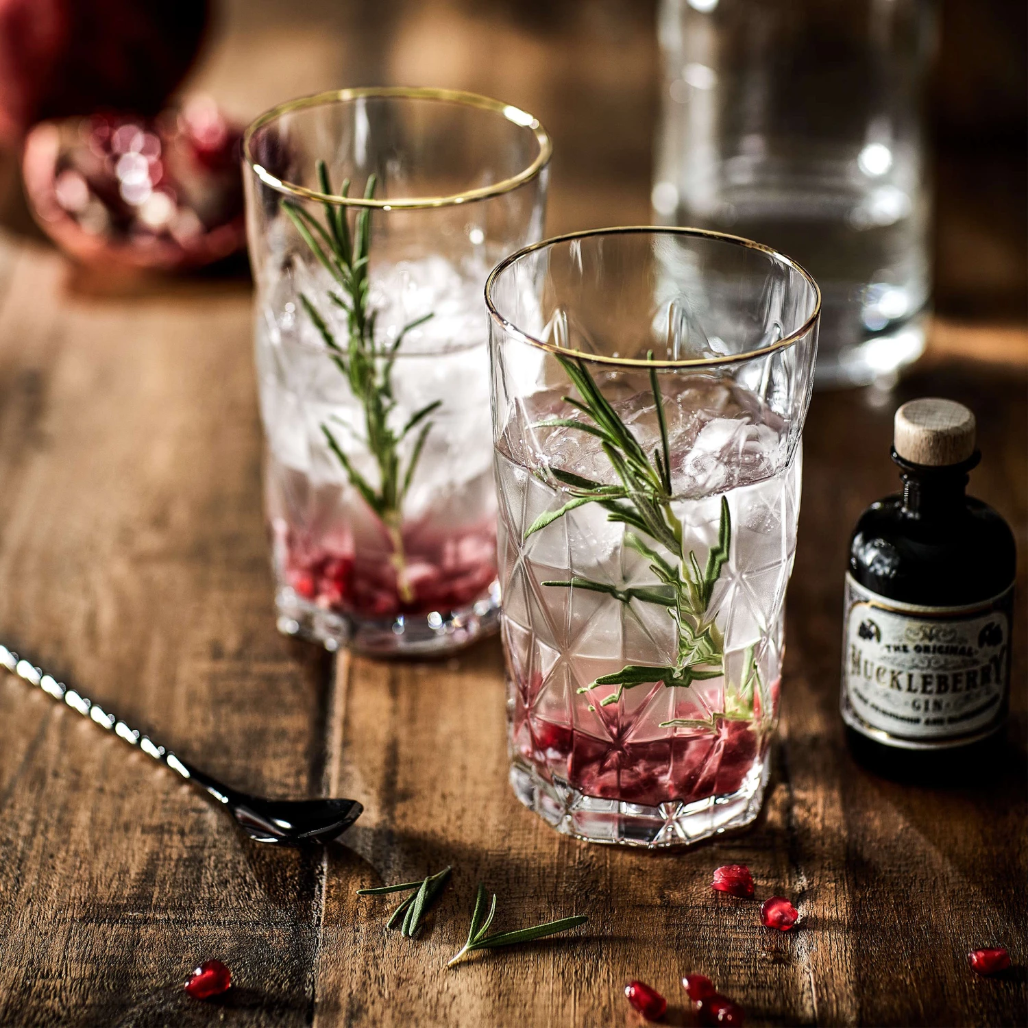 UPSCALE 6x Longdrinkgläser Mit Goldrand 460ml - Image 2