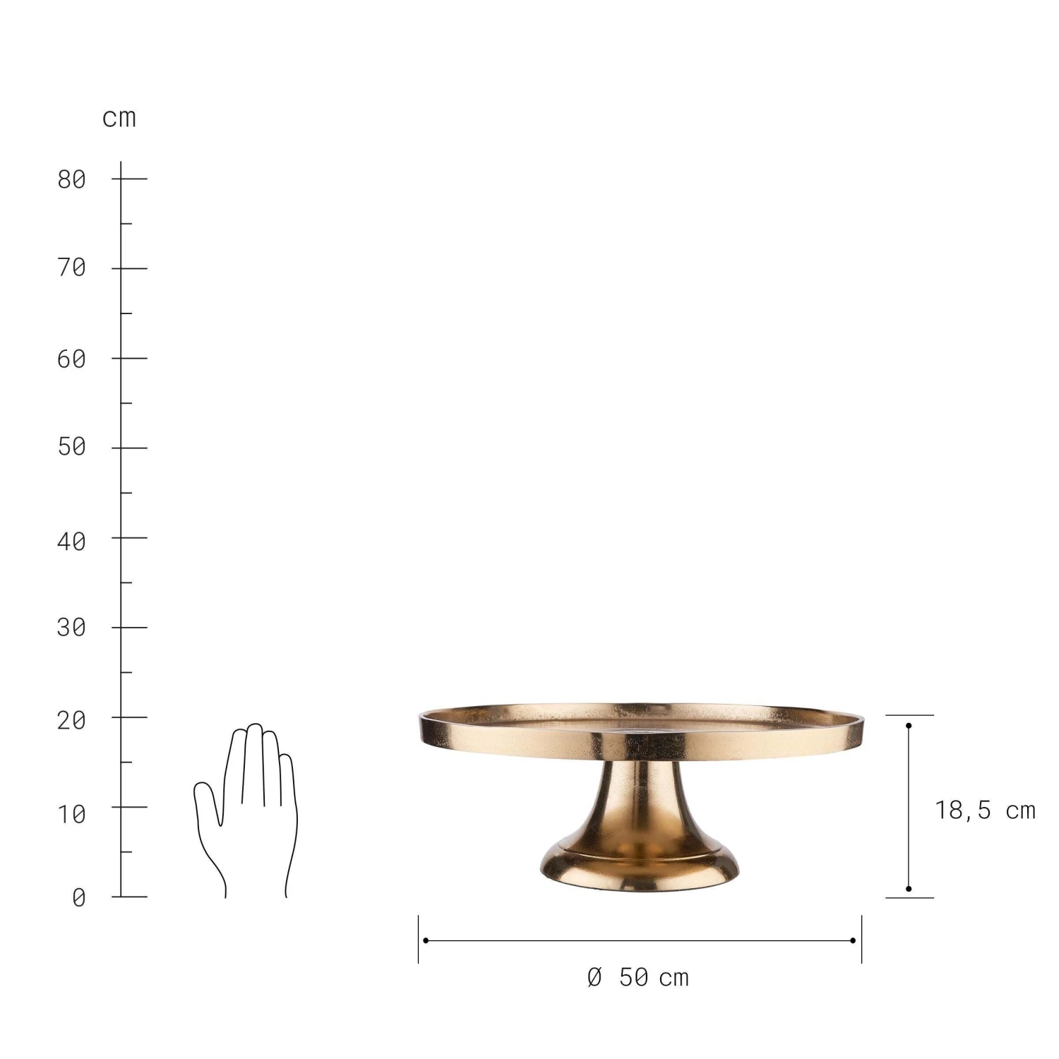 Deko-Teller Mit Fuß Ø50cm BANQUET In Gold - Image 4