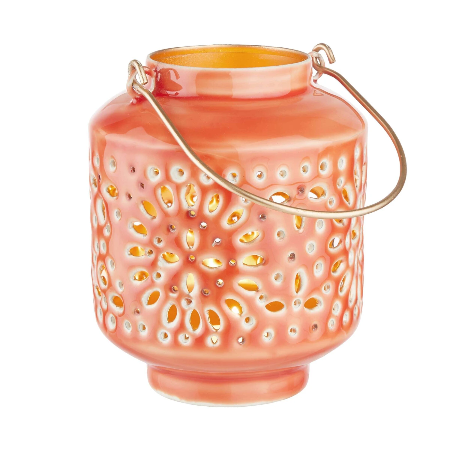 Laterne Höhe 10cm BLUE MAROCCO In Pastellorange - Image 2