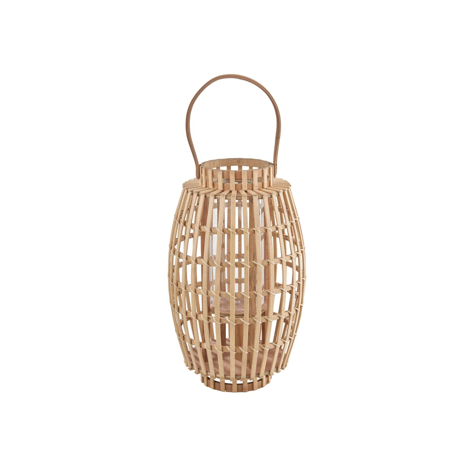 Laterne Mit Henkel 36 Cm BAMBOO NIGHTS In Beige